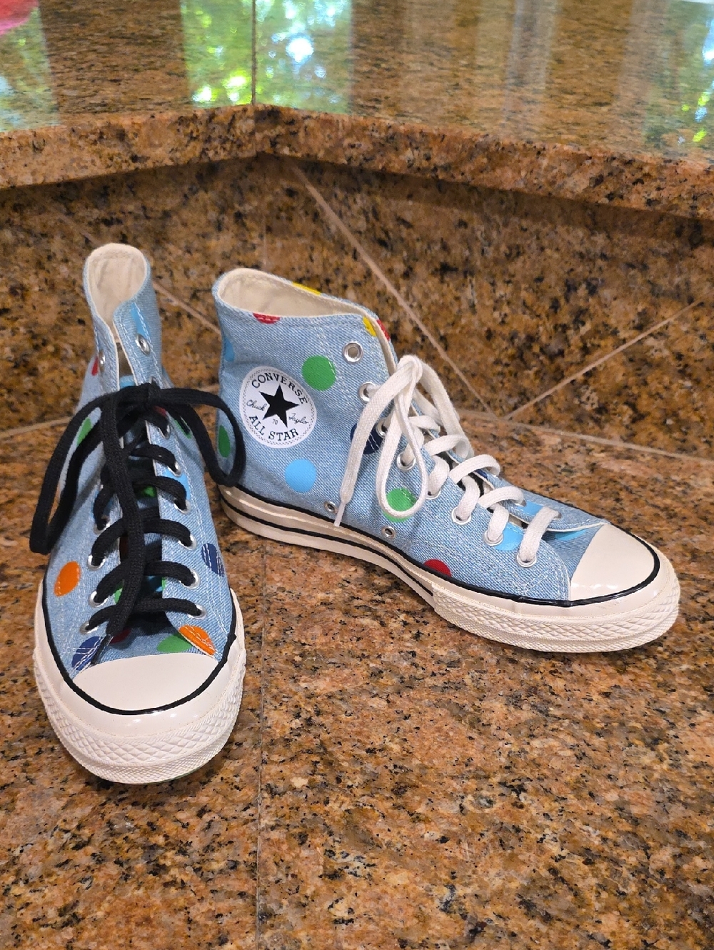 Golf Wang X Converse Chuck Taylor All Star 70 Hi Denim Polka Dots - SZ M7/W9